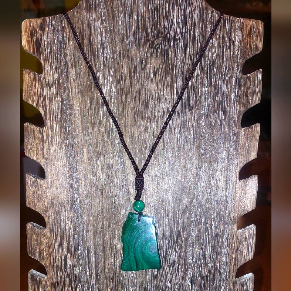 Malachite Pendant Necklace